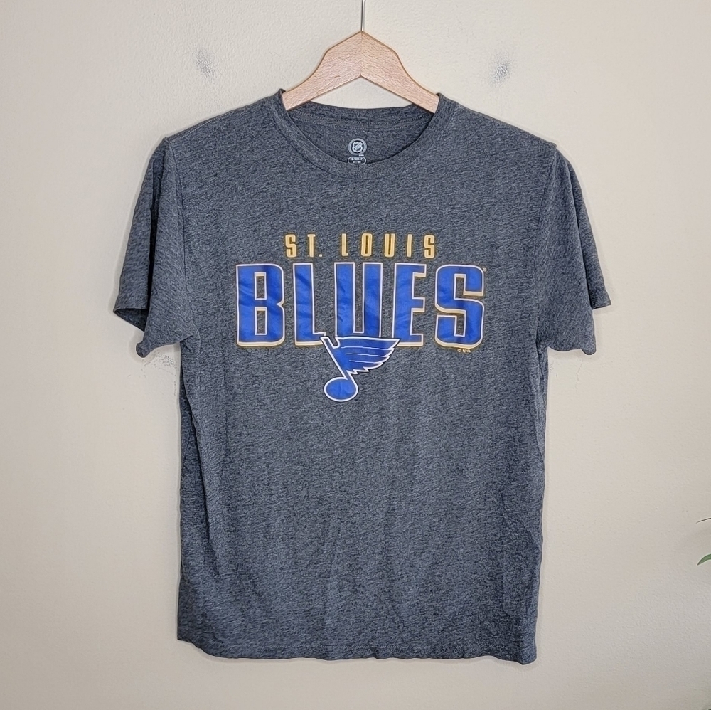 NHL | St. Louis Blues Hockey Short Sleeve Gray T-Shirt Size Small
